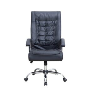 Silla Ejecutiva de Cuero — Brazos Cromados